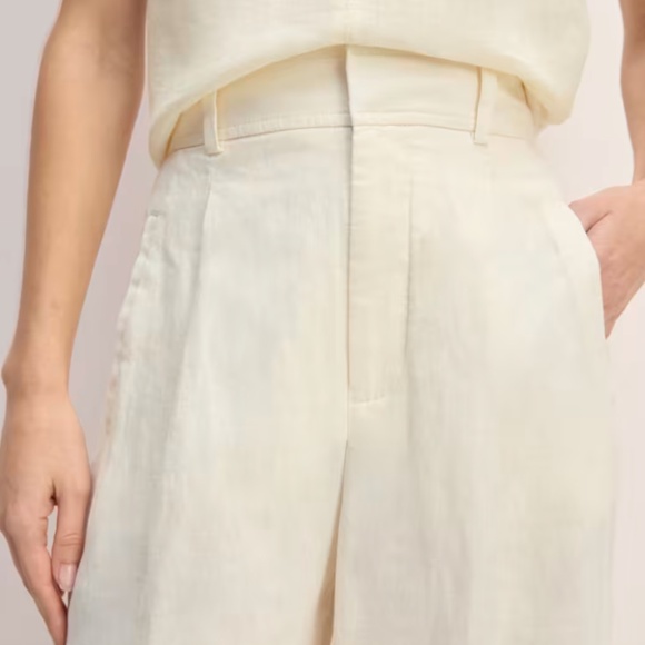 The linen way-high drape pant, bone, everlane - Picture 3 of 9